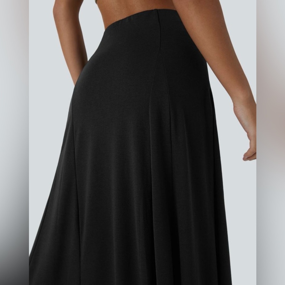 NWT Halara High Waisted Side Zipper Maxi Casual Flare Skirt Size Medium - Picture 6 of 14